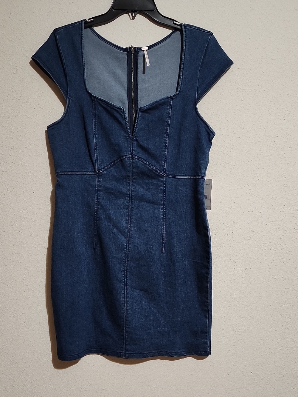 Free People Dark Blue Denim Mini Dress